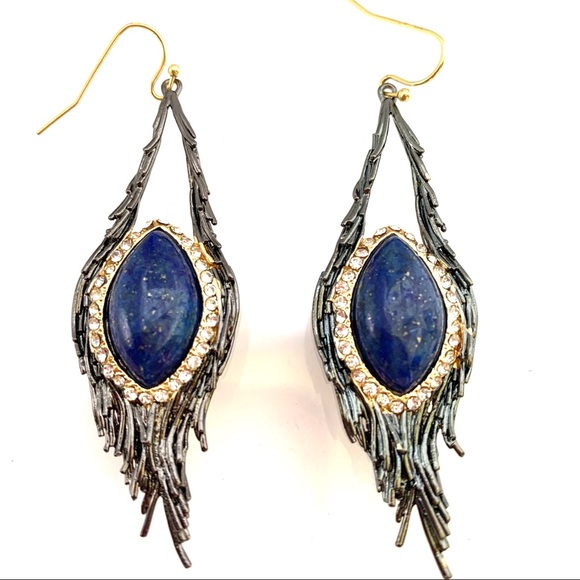 ALEXIS BITTAR MALDIVIAN Nest Lapis feather Earring - Picture 6 of 13
